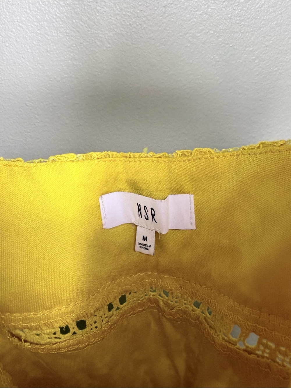 NSR Bright Yellow Lace Maxi Dress Size M - Picture 2 of 8
